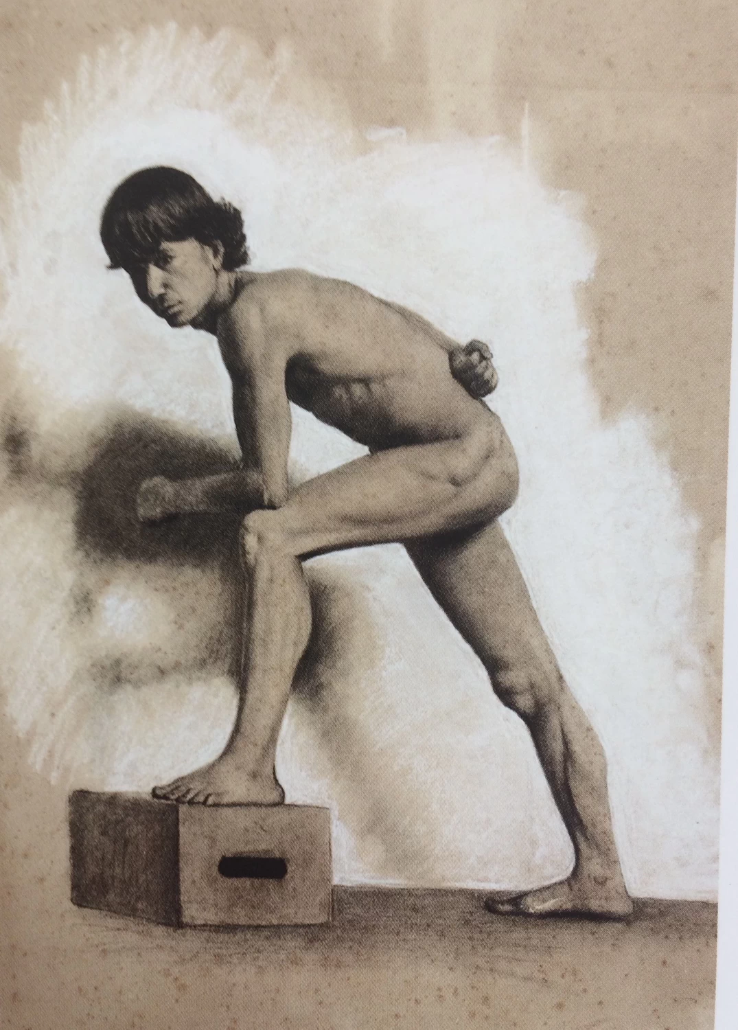 Nudo con gamba appoggiata a un sostegno - Museo Giorgio Kienerk, Fauglia, Pisa
